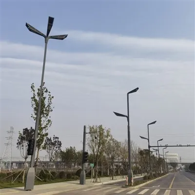 Czarny słup latarni ulicznej